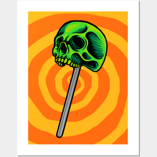 Lolypop Skull Posters and Art